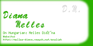 diana melles business card